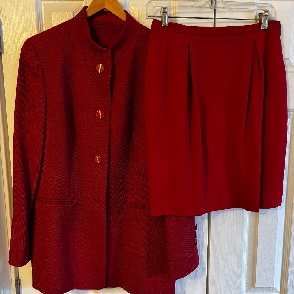 Louis Feraud Jacket paired with vintage Dana Buchman skirt